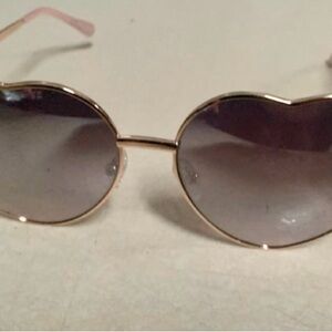 Guess Heart-Shaped Gold Sunglasses